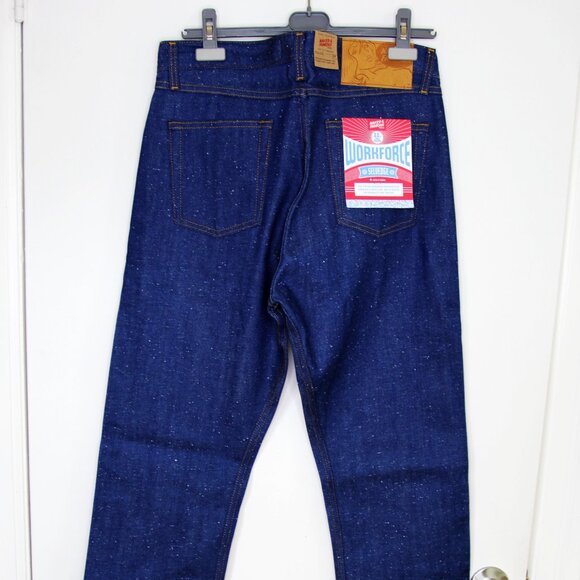 BNWT SS25 NAKED & FAMOUS WORKFORCE SELVEDGE DENIM JEANS 30 & 32 - Picture 3 of 16